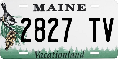 ME license plate 2827TV