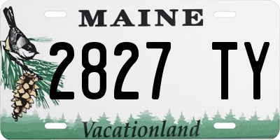 ME license plate 2827TY