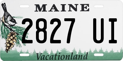 ME license plate 2827UI