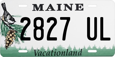 ME license plate 2827UL