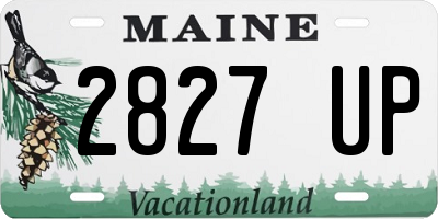 ME license plate 2827UP
