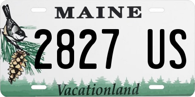 ME license plate 2827US