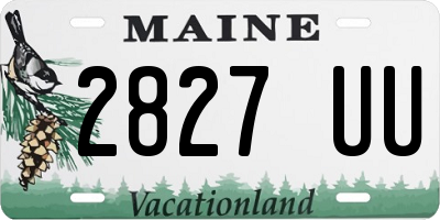 ME license plate 2827UU