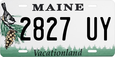 ME license plate 2827UY