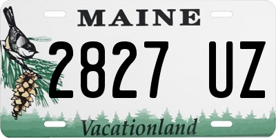 ME license plate 2827UZ