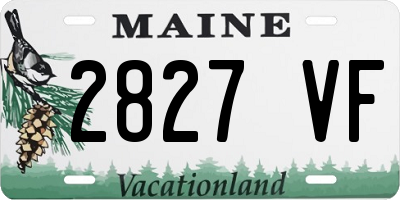 ME license plate 2827VF