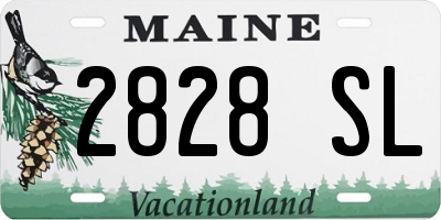 ME license plate 2828SL