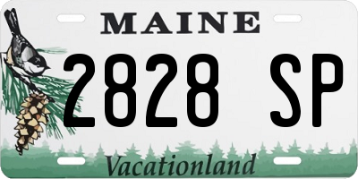 ME license plate 2828SP