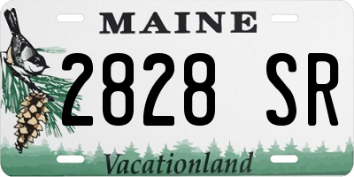 ME license plate 2828SR