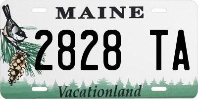 ME license plate 2828TA