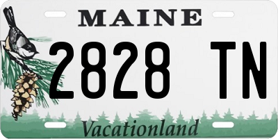 ME license plate 2828TN