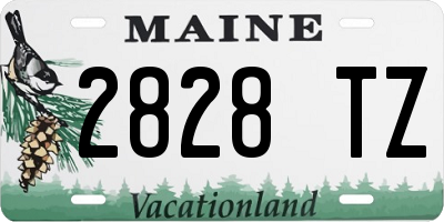 ME license plate 2828TZ