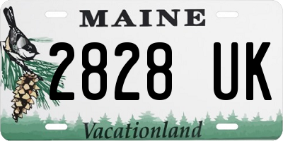 ME license plate 2828UK