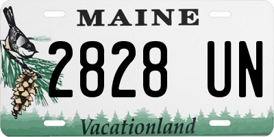 ME license plate 2828UN