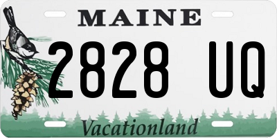 ME license plate 2828UQ