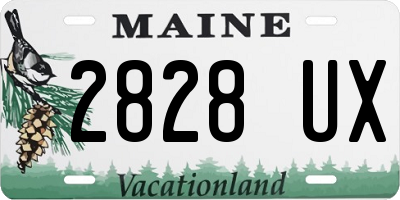 ME license plate 2828UX