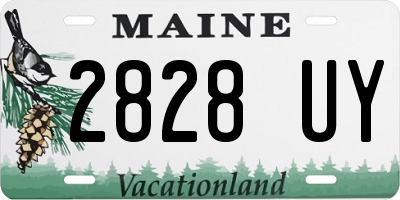 ME license plate 2828UY