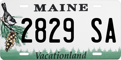 ME license plate 2829SA