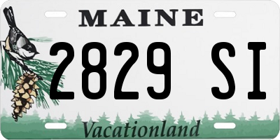 ME license plate 2829SI