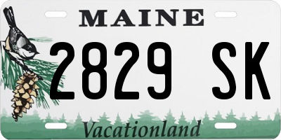 ME license plate 2829SK