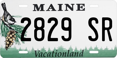 ME license plate 2829SR
