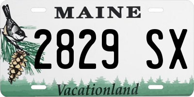 ME license plate 2829SX