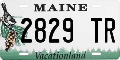 ME license plate 2829TR