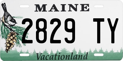 ME license plate 2829TY