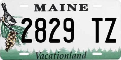 ME license plate 2829TZ