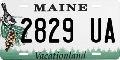ME license plate 2829UA