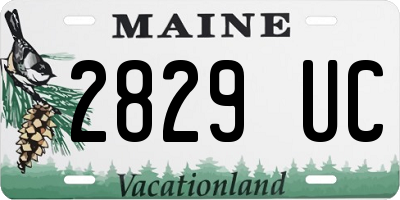 ME license plate 2829UC