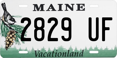 ME license plate 2829UF