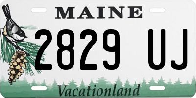 ME license plate 2829UJ