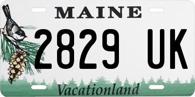 ME license plate 2829UK