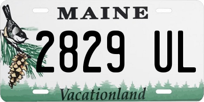 ME license plate 2829UL