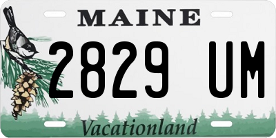ME license plate 2829UM