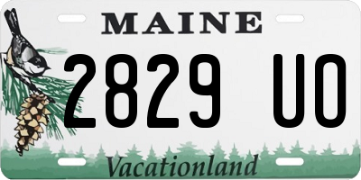ME license plate 2829UO
