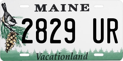 ME license plate 2829UR