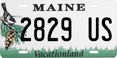 ME license plate 2829US