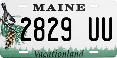 ME license plate 2829UU