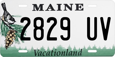 ME license plate 2829UV