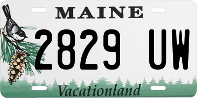 ME license plate 2829UW