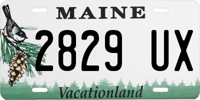 ME license plate 2829UX