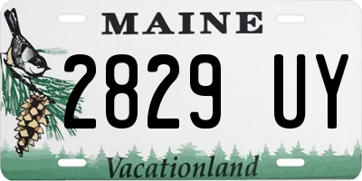 ME license plate 2829UY