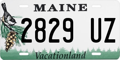 ME license plate 2829UZ