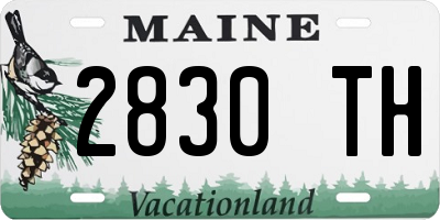 ME license plate 2830TH
