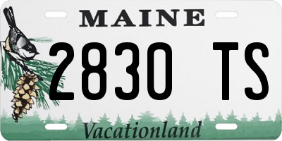ME license plate 2830TS