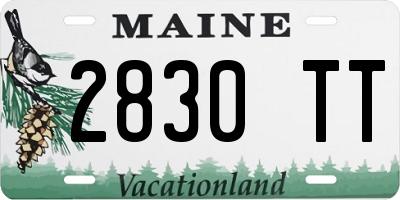 ME license plate 2830TT
