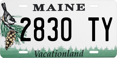 ME license plate 2830TY