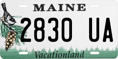 ME license plate 2830UA